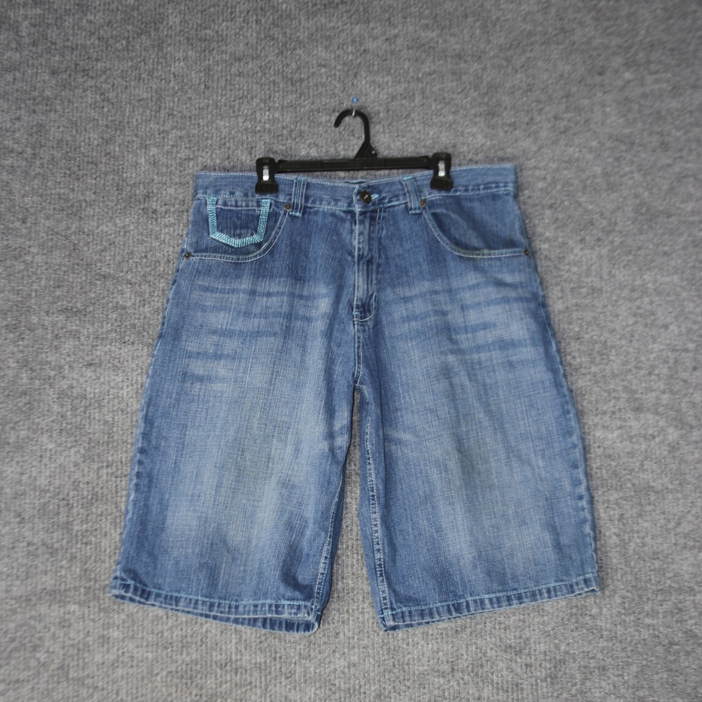Evolution In Design Denim Jorts Mens 38‎ Blue Baggy Y2K Skater Streetwear